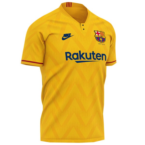 Camiseta Barcelona Replica Segunda Ropa 120th Amarillo